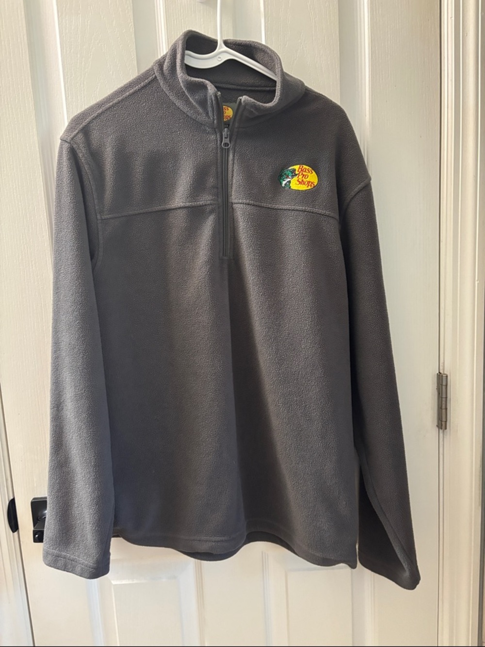 Bass Pro Shops Charcoal Gray Half-Zip Fleece Pullover